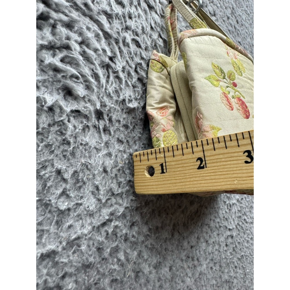 Vintage 90'sManolo Blahnik Fruit Embroidered Canvas Handle Bag Beige - Picture 13 of 13